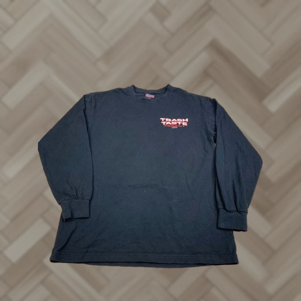 Vintage Trash Taste Long Sleeve Shirt Men S Black Anime Pullover 90s 00s Smiley Size US S / EU 44-46 / 1 - 1 Thumbnail
