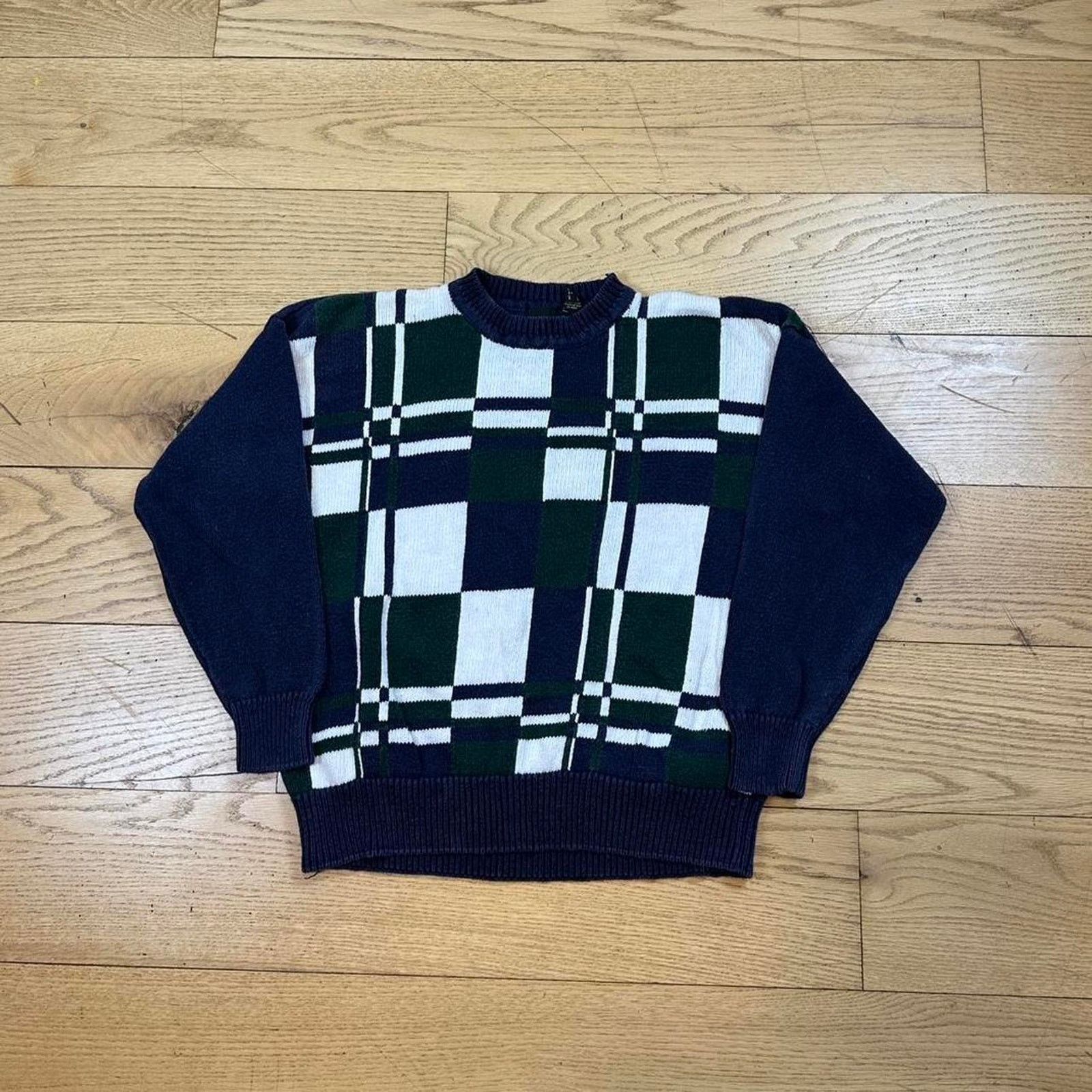 Vintage Vintage patterned knit sweater Size US L / EU 52-54 / 3 - 1 Thumbnail