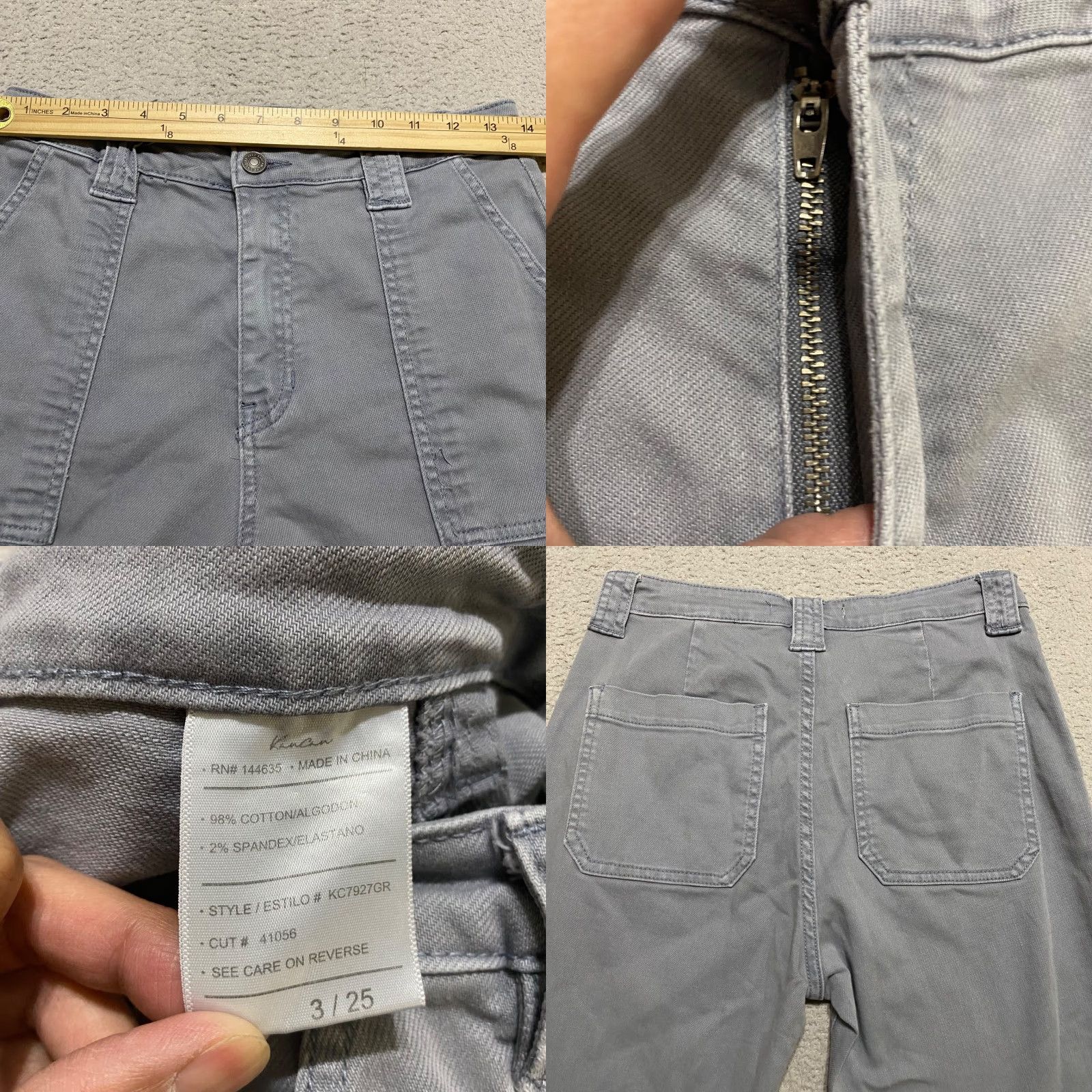 Vintage Kancan Womens sz 3 Pants Gray Joggers Tapered High Rise Pockets Casual Size 27" / US 4 / IT 40 - 8 Thumbnail