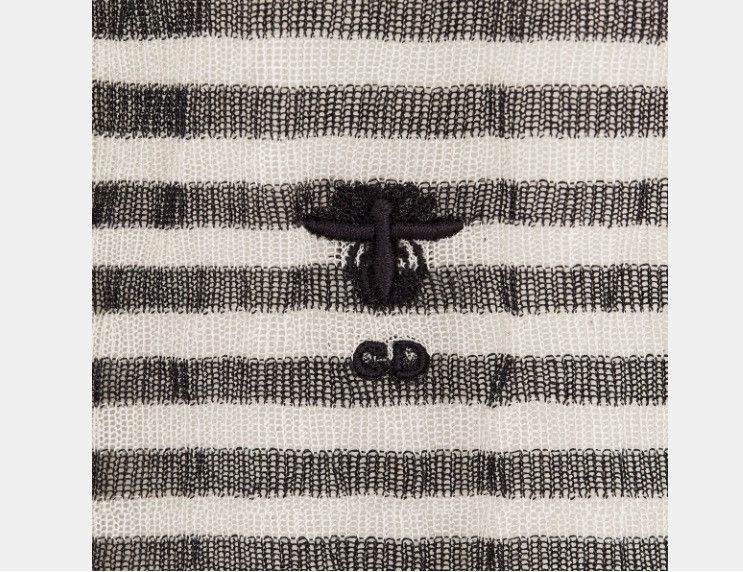 Dior o1w1db11124 Mariniere Sweater in Black & White Size M / US 6-8 / IT 42-44 - 2 Thumbnail