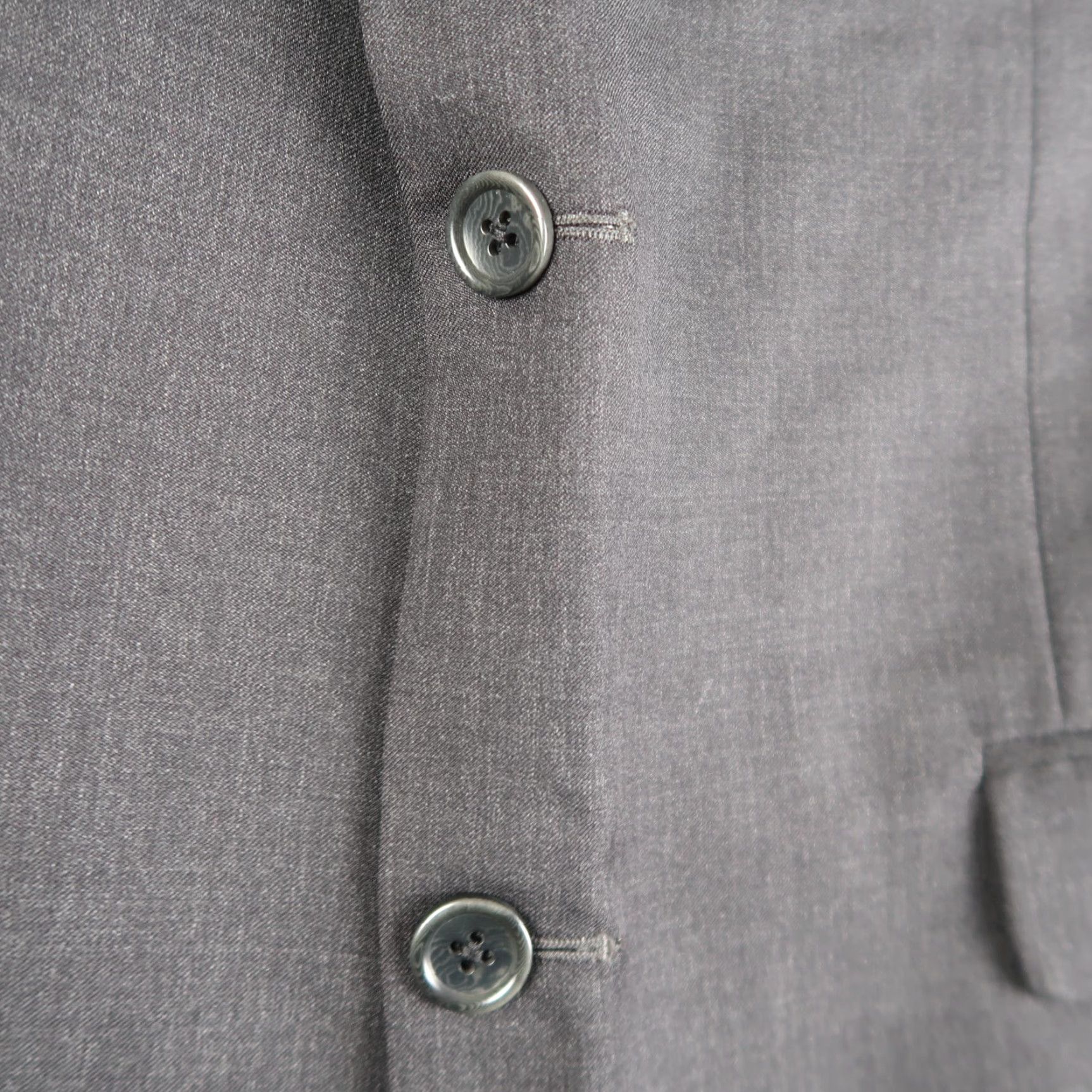 Brooks Brothers Brooks Brothers 1818 Fitzgerald Blazer Jacket Single-Breasted Two-Button Notch Gray Wool 40L Mens USA Size 40R - 3 Thumbnail
