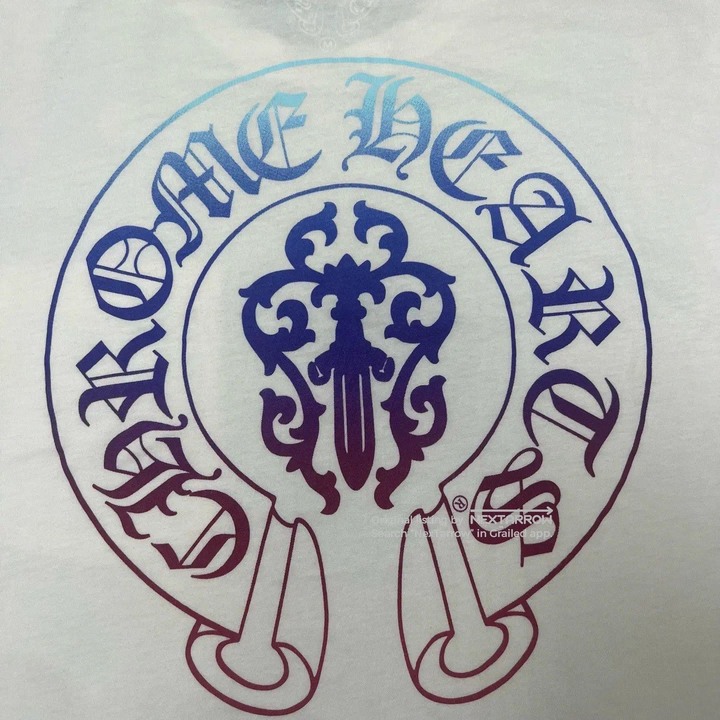 Chrome Hearts Gradient Cross White Ss Tee M, Men's — image 3 of 6