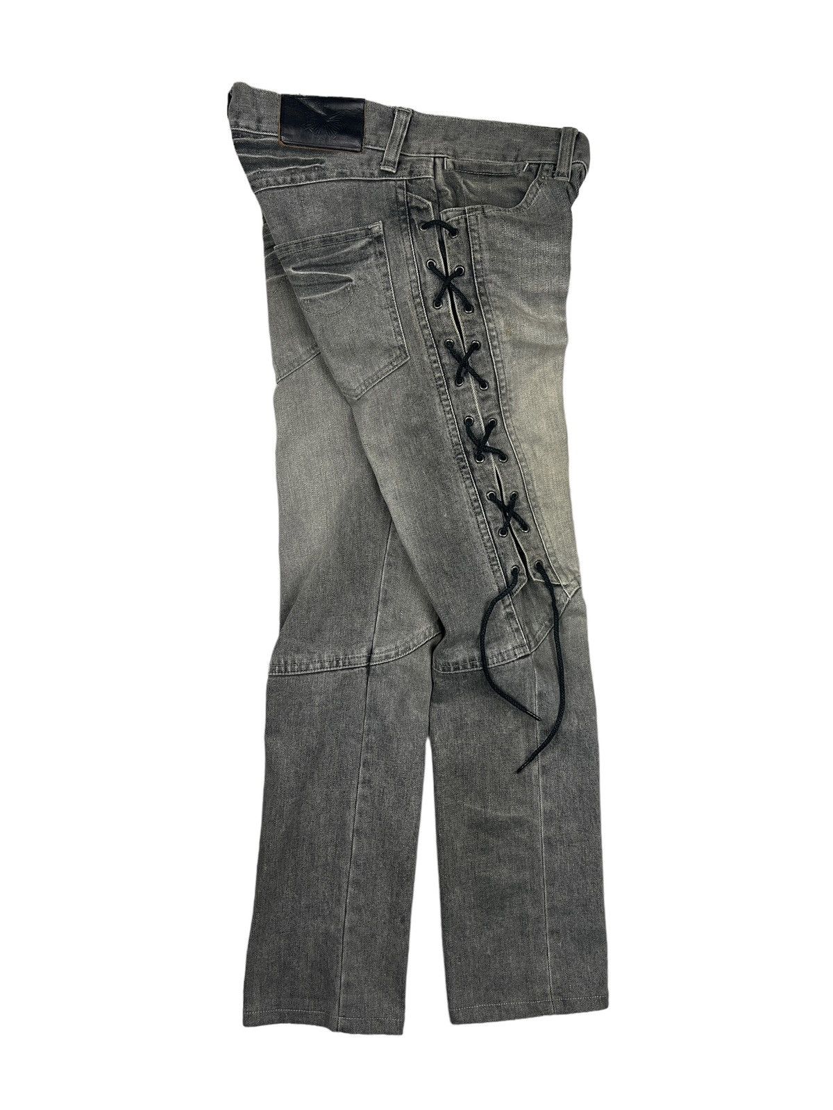 Tornado Mart Tornado Mart Lace Up Slim Jeans Size 32" / US 10 / IT 46 - 9 Thumbnail