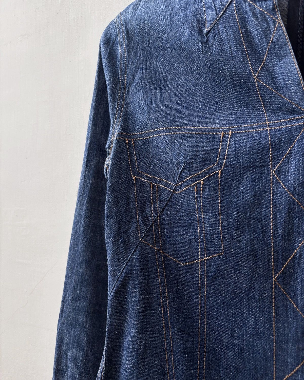 Dirk Van Saene Aw1999 Trompe L’oeil Denim Top Size S / US 4 / IT 40 - 7 Thumbnail