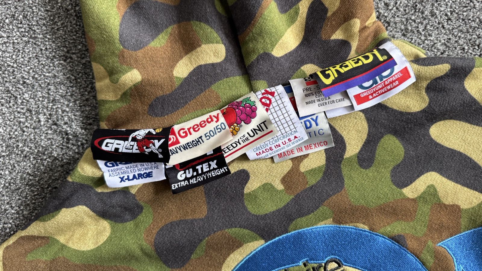 Greedy Unit × murd333r.fm Murd333r.FM x Greedy Unit Multi Tag Zip Up Hoodie Camo Size US S / EU 44-46 / 1 - 7 Thumbnail