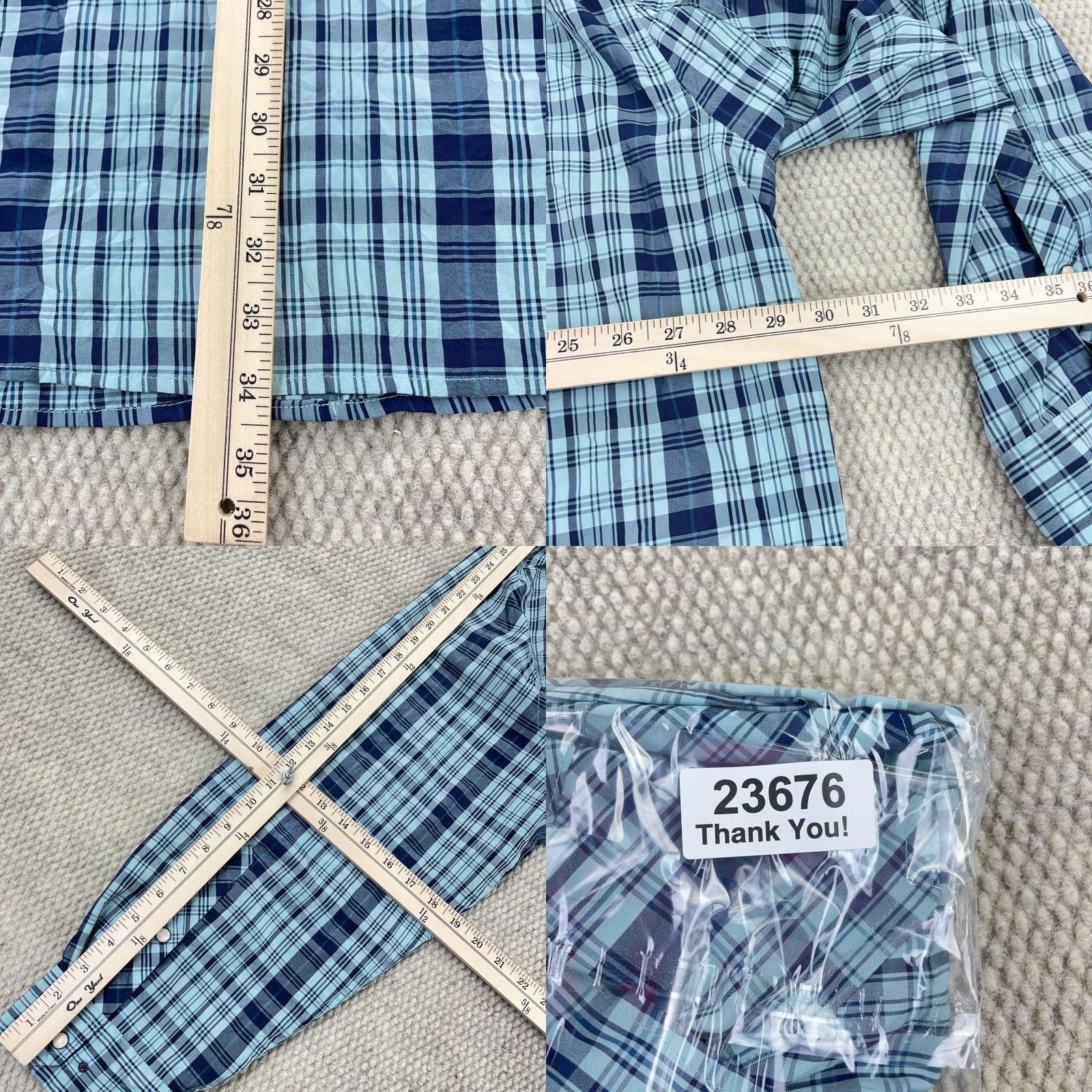 Vintage Duluth Trading Shirt Men 3XL Blue Plaid Button-Up Casual Travel Fall Winter Spring Summer All Seasons Moisture Wicking Lightweight Pockets Button-Down Size US XXL / EU 58 / 5 - 8 Thumbnail