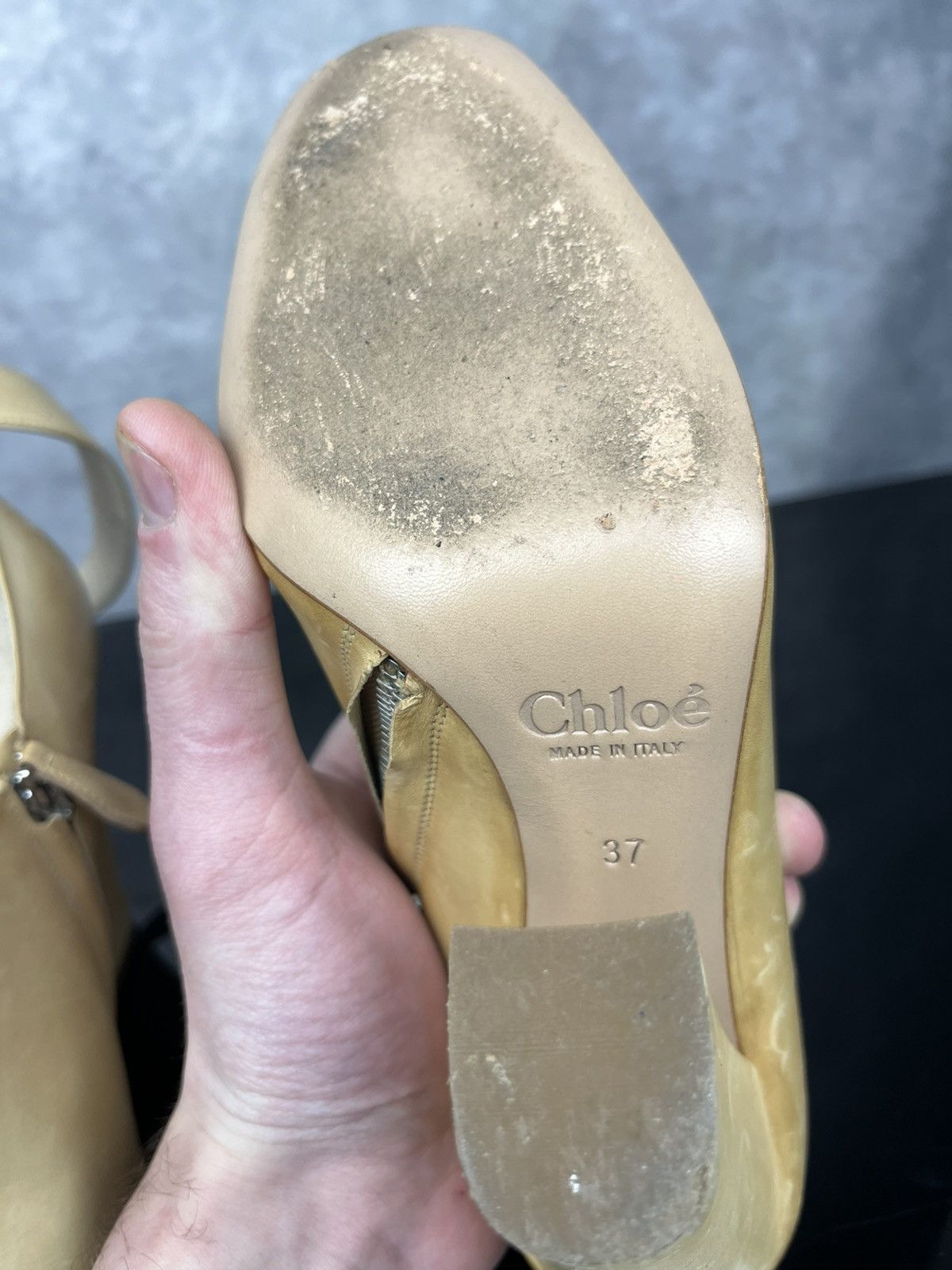 Chloe Chloé Leather Ankle Boots with Ankle Strap Beige/Tan Size 37 Size US 7 / IT 37 - 14 Thumbnail