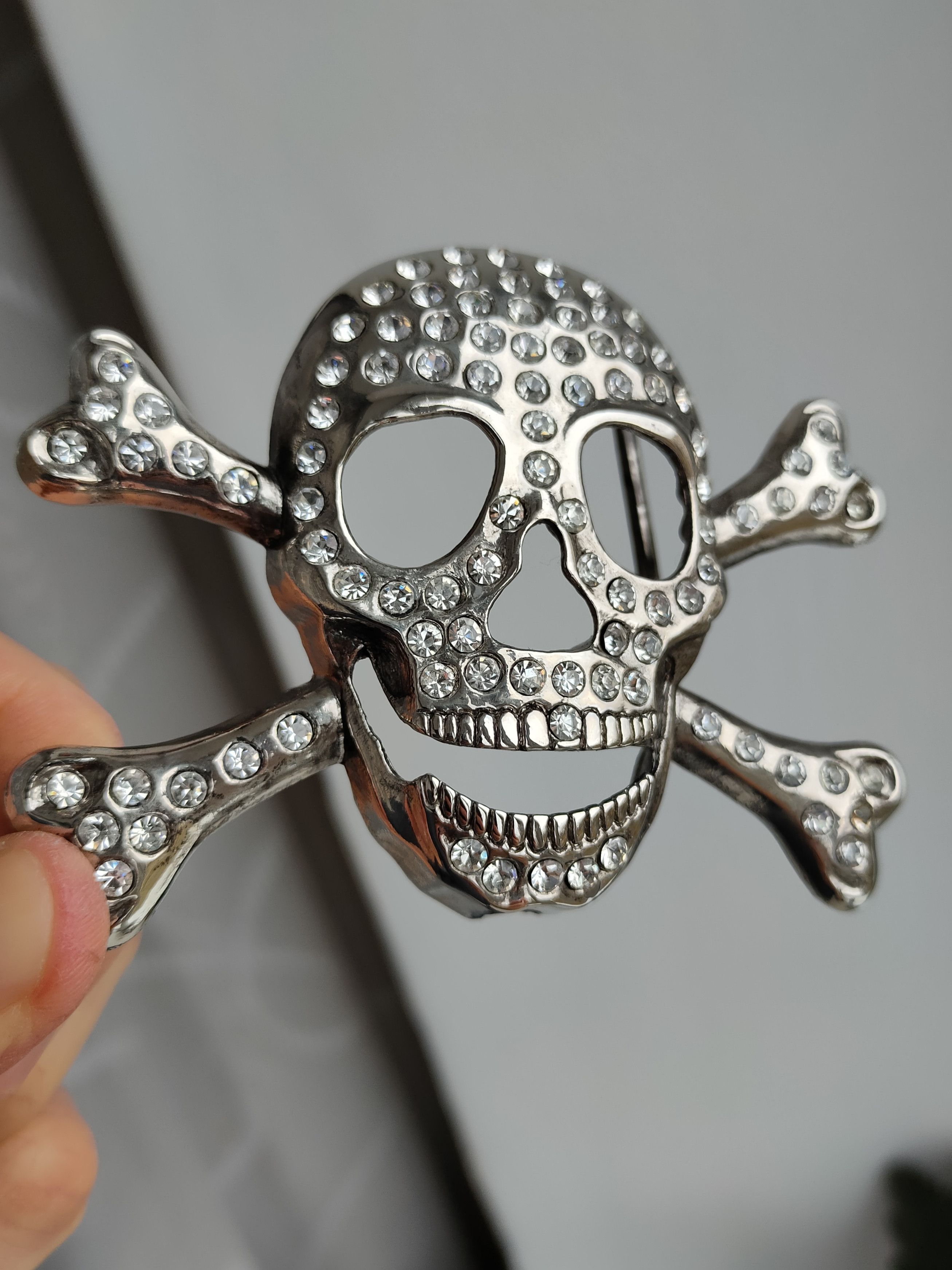 Scully Vintage Skull Buckle metal buckle In Belt Size ONE SIZE - 2 Thumbnail
