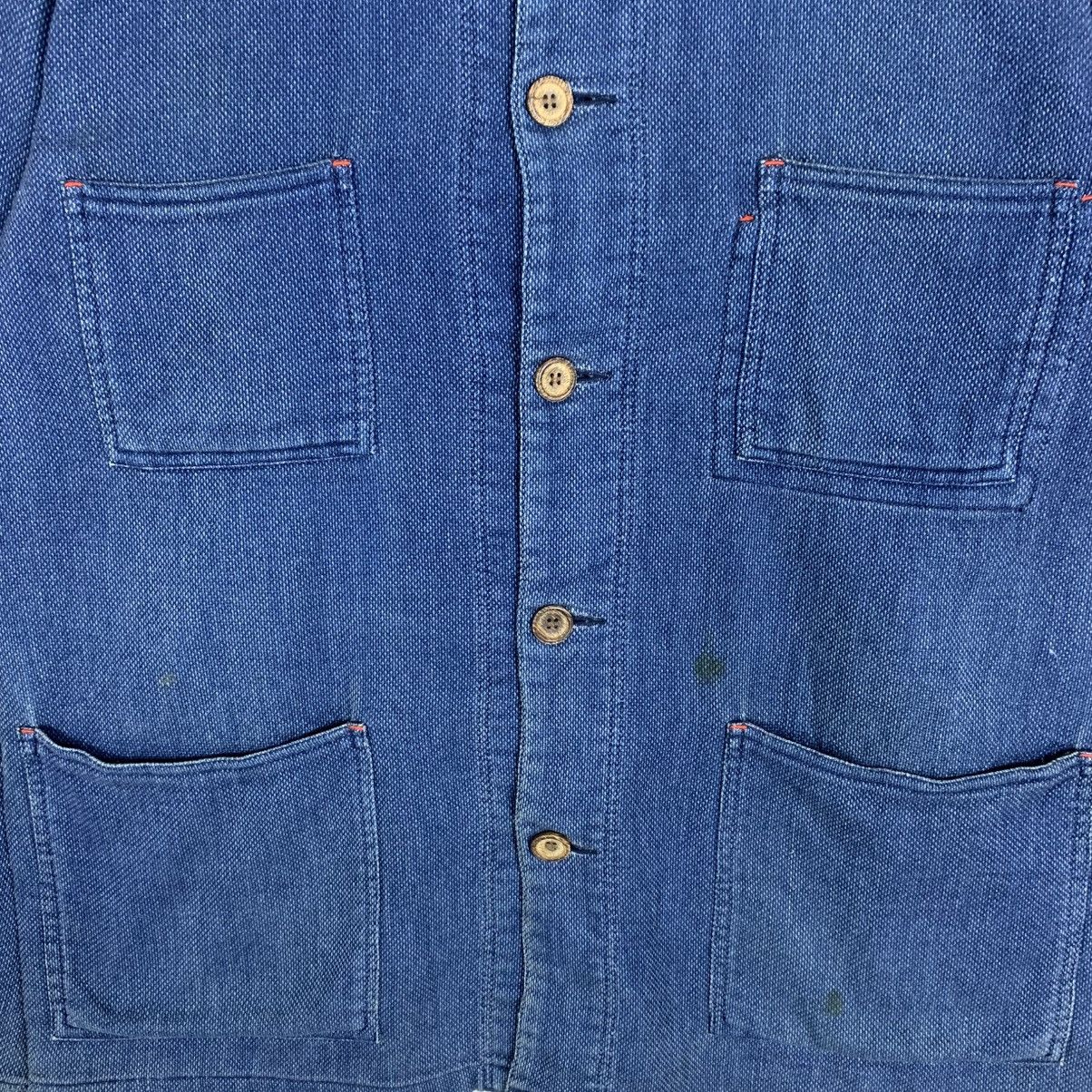Pure Blue Japan Pure Blue Japan Indigo Mandarin Collar Jacket Men Size 2 Size XS / US 0-2 / IT 36-38 - 3 Thumbnail