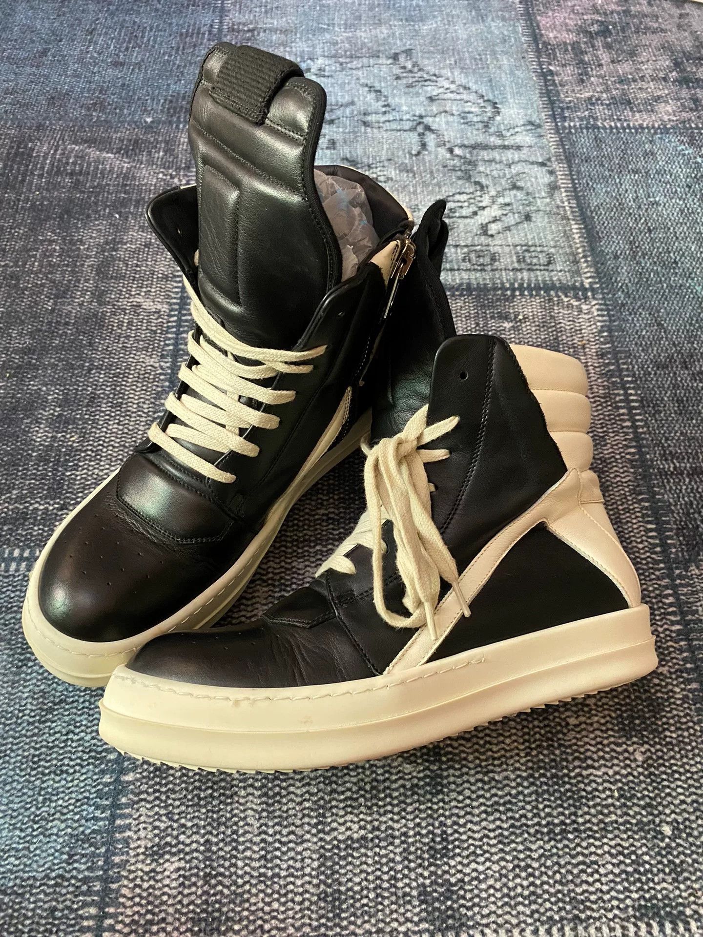 Rick Owens Rick Owens Leather Pink Hitop Sneakers 38 Women Size US 7.5 / IT 37.5 - 1 Thumbnail