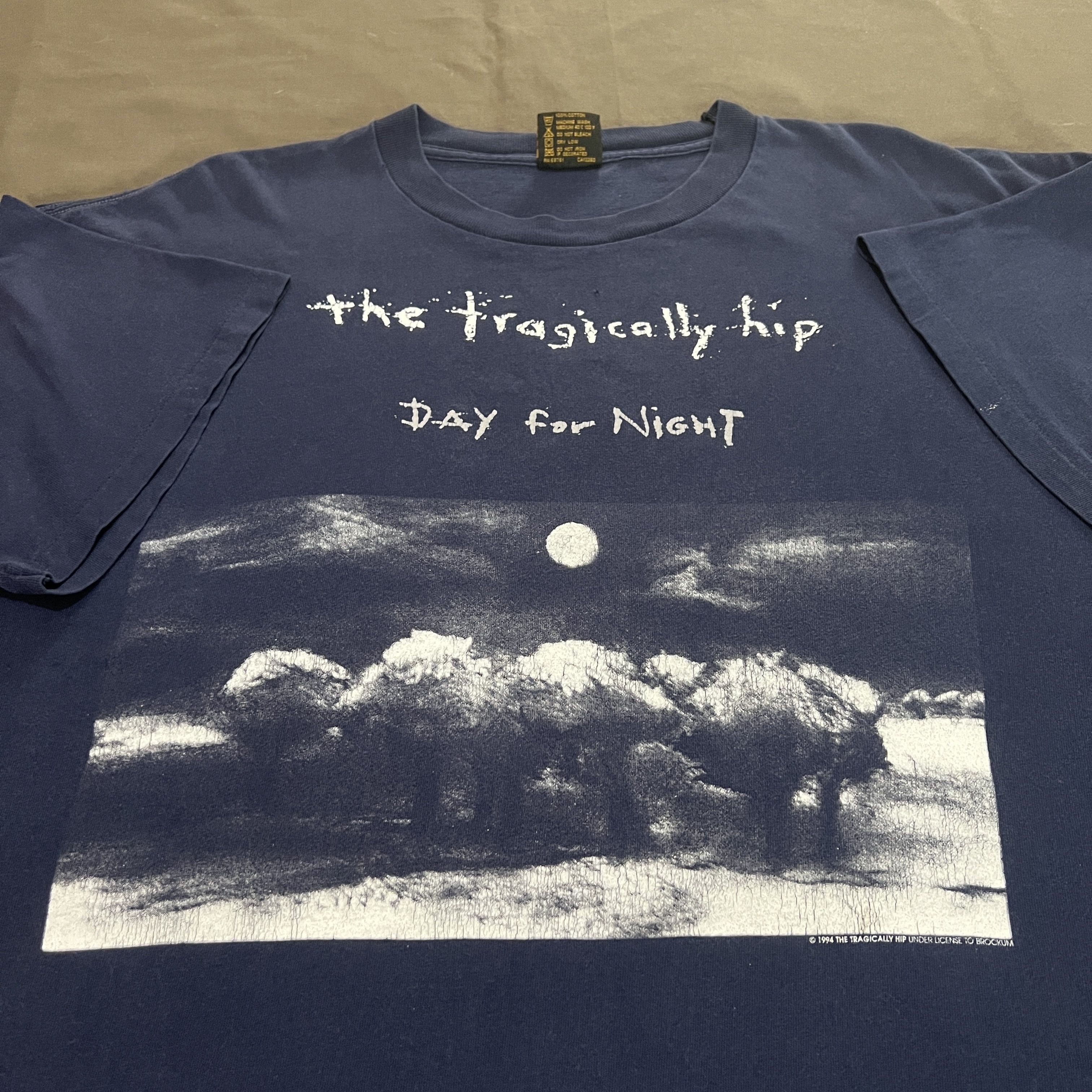 Band Tees Vintage 90s The Tragically Hip Day For Night Album Promo Tee Size US XL / EU 56 / 4 - 2 Thumbnail