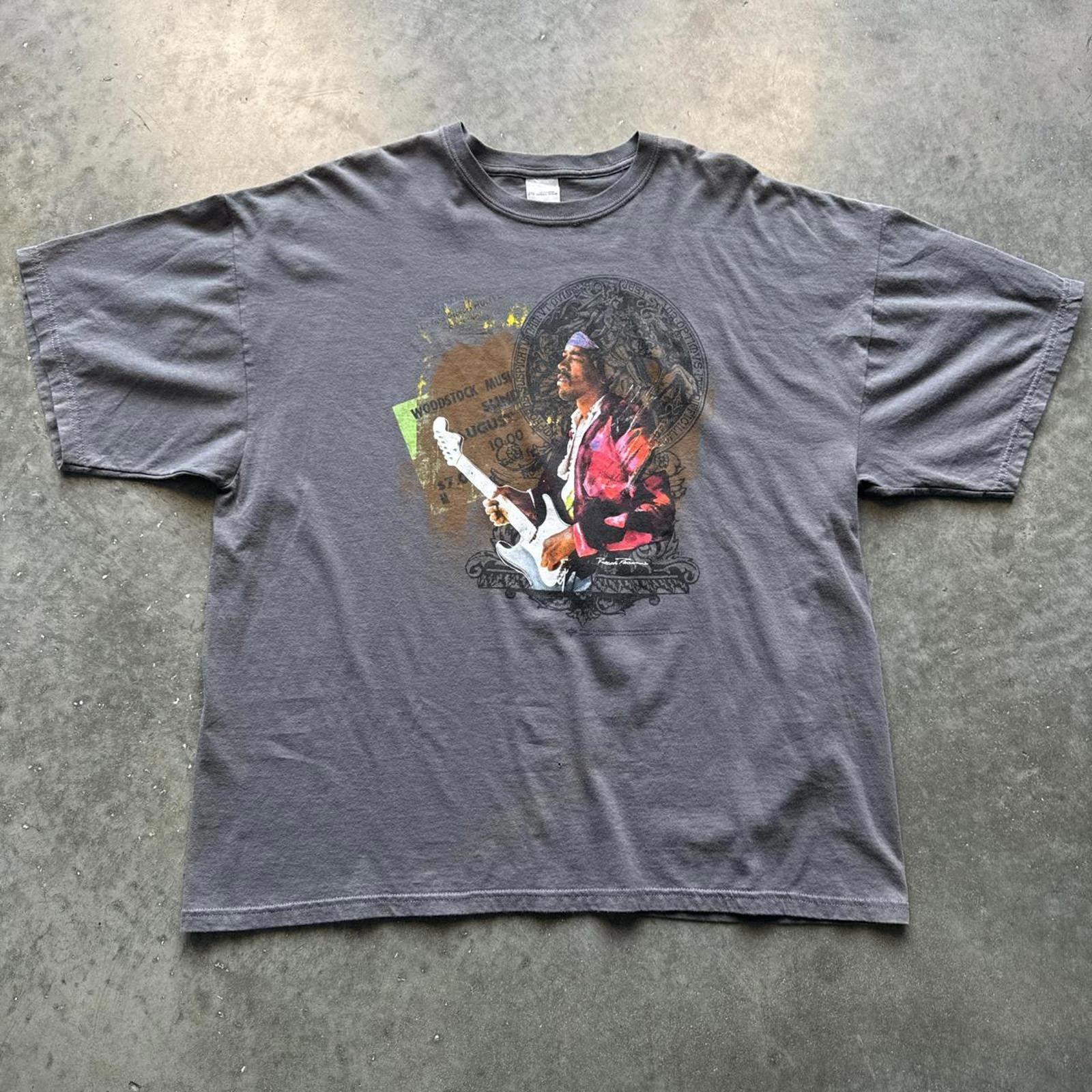 Other Jimi Hendrix Vintage Y2k 2007 Rock Music Faded Grey T-Shirt Size US XXL / EU 58 / 5 - 1 Thumbnail