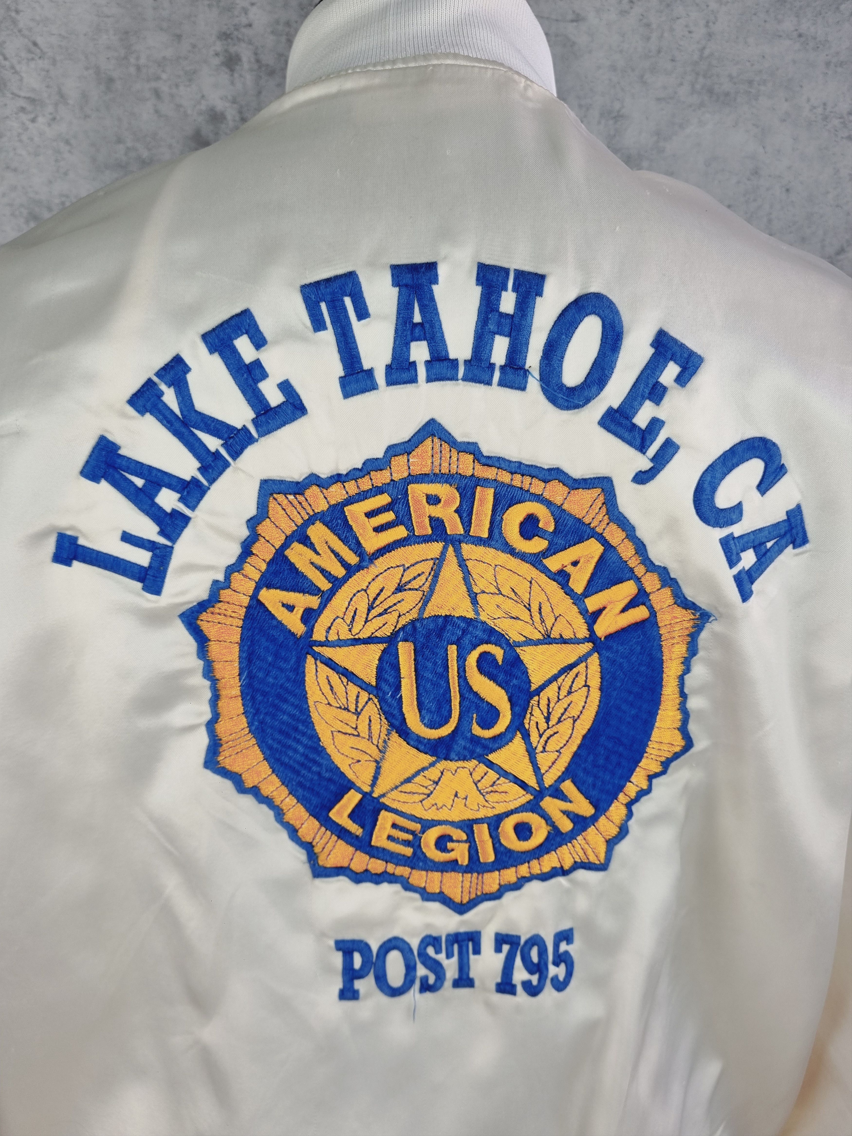 Vintage Satins Lake Tahoe CA American Legion US Post 795 Size US L / EU 52-54 / 3 - 19 Thumbnail