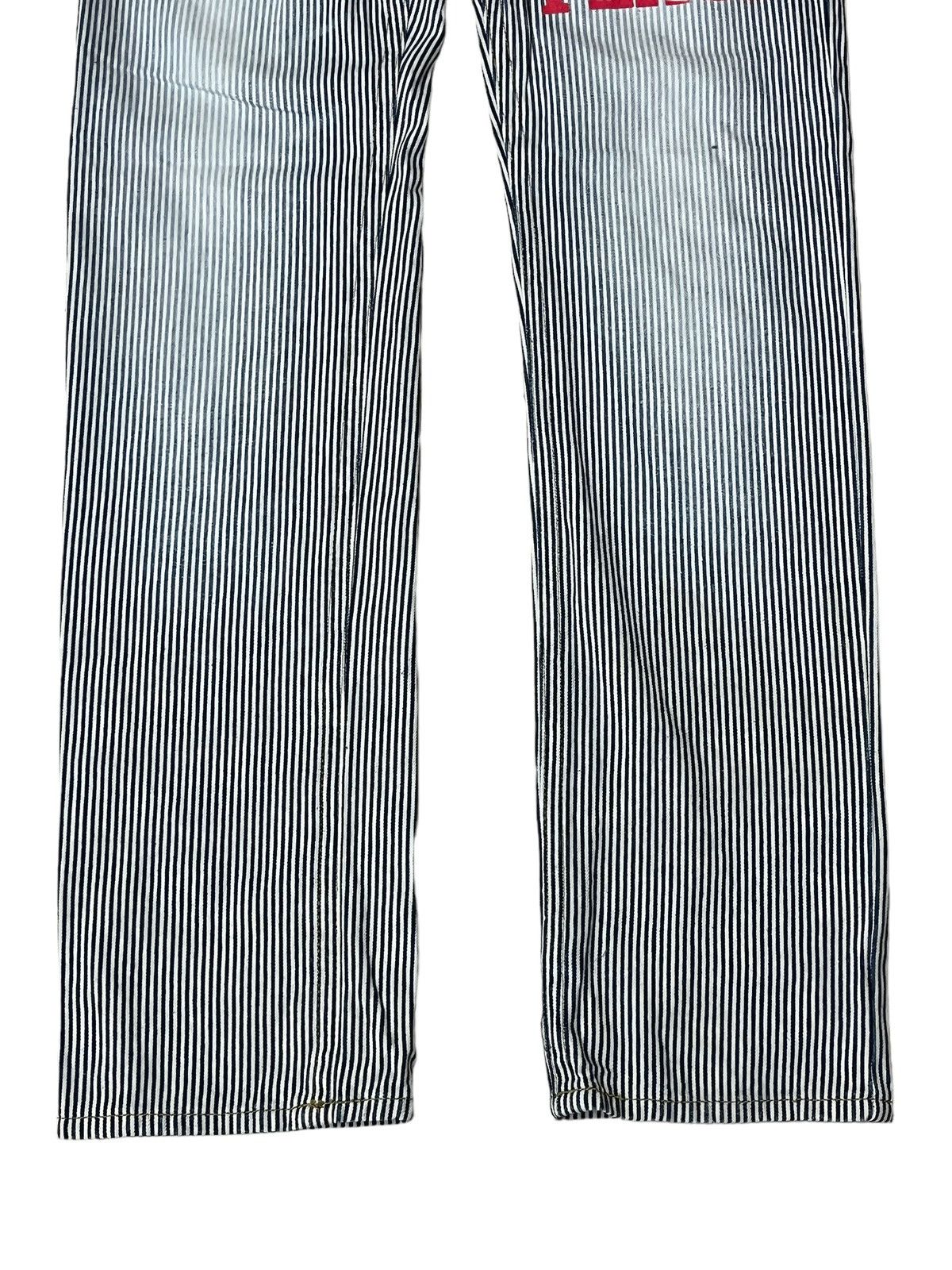 Japanese Brand SICK🔥JAPANESE CLONE DEVGRU ‘I LOVE SURF’ HICKORY JEANS Size US 32 / EU 48 - 3 Thumbnail