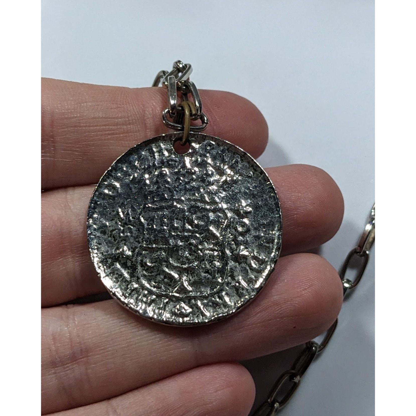 Other Replica Ancient Coin Silver Tone Pendant Necklace Size ONE SIZE - 2 Thumbnail