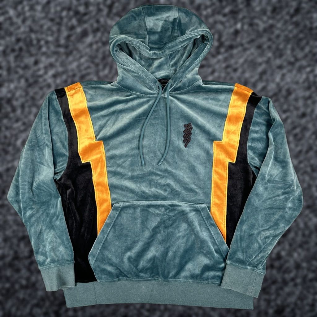 Nike Jordan Hoodie Mens Large Green Velvet Track Jumpman
