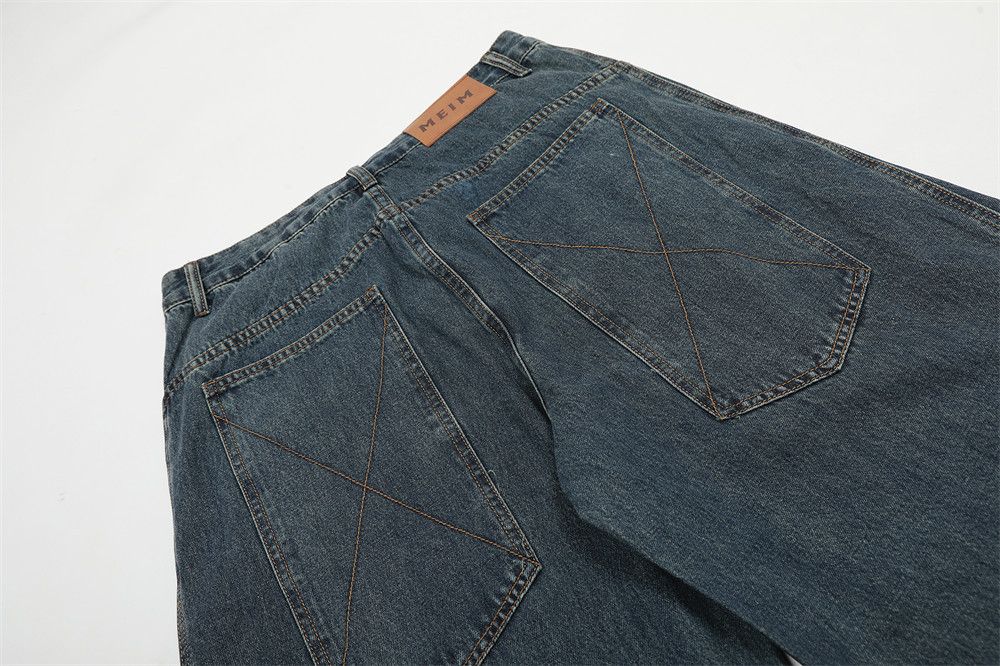 Japanese Brand × Jean American retro patchwork men's loose scimitar jeans Size US 32 / EU 48 - 5 Thumbnail