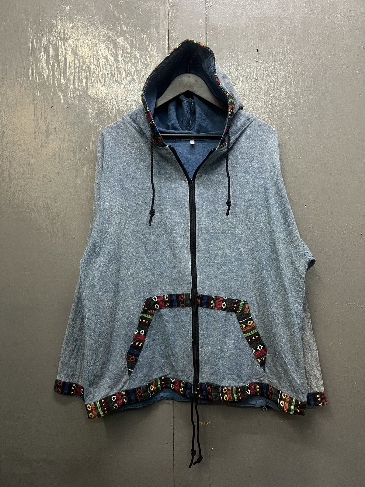Japanese Brand Vintage Native Cotton Zipper Hoodie Size US XL / EU 56 / 4 - 1 Thumbnail