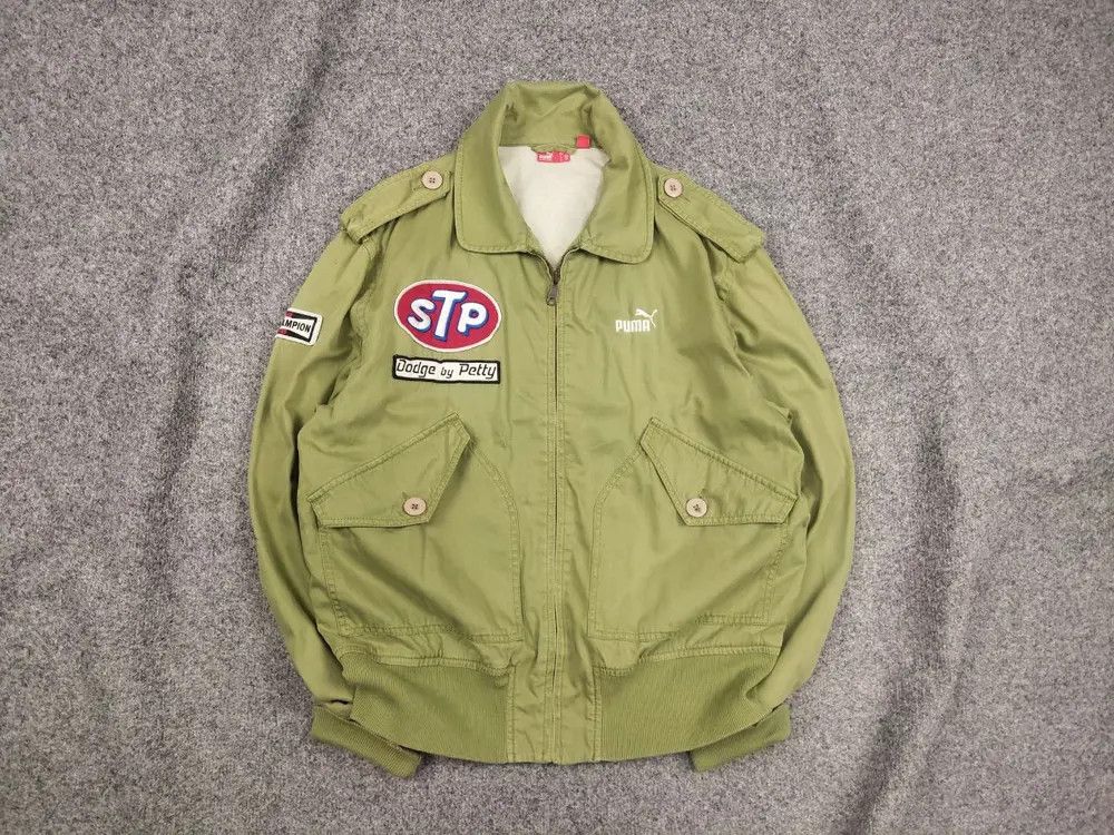 Rare Vintage Richard Petty Puma Dodge STP Logo Green Jacket