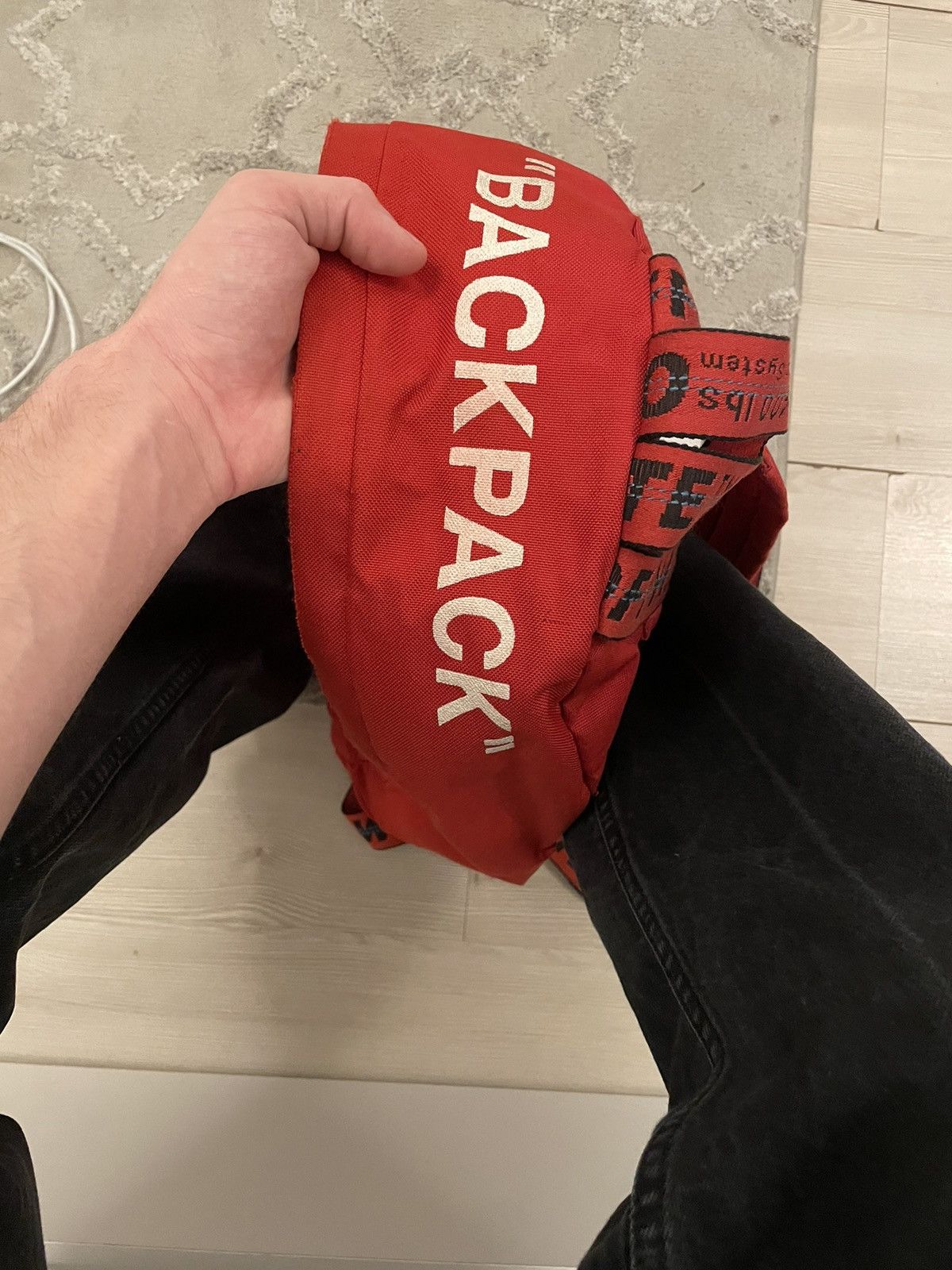 image of Off White Backpack in Red, Men's
