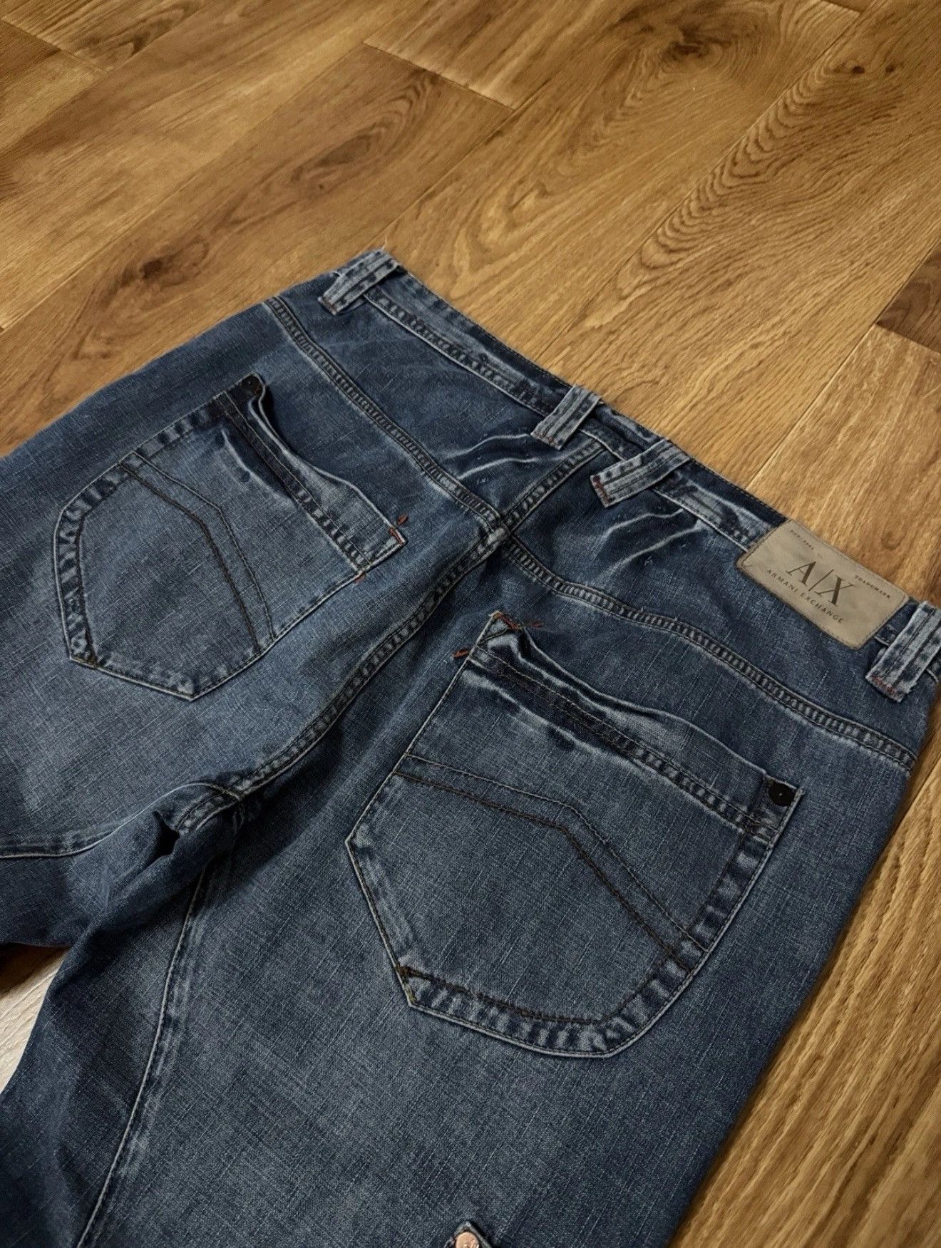 Armani Exchange Vintage 00`s Armani Exchange Jeans Y2K 6 Pocket Design Cargo Size US 34 / EU 50 - 7 Thumbnail