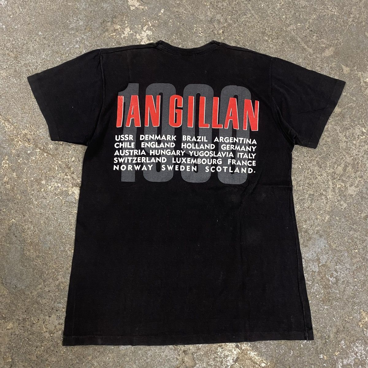 Band Tees × Brockum × Vintage 1990-1991 Ian Gillan Naked Thunder World Tour Tee Size US L / EU 52-54 / 3 - 2 Thumbnail