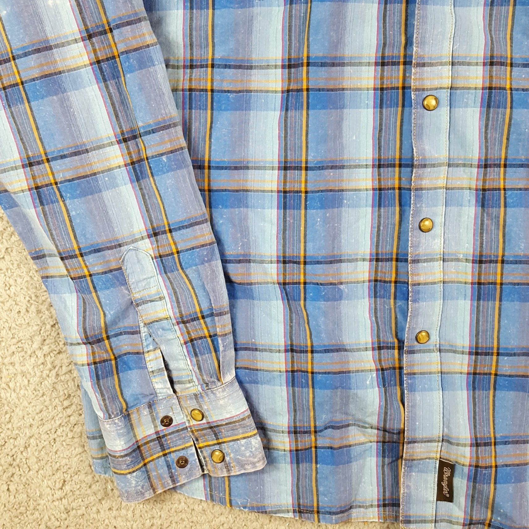 Wrangler Vintage Wrangler Men’s Size 2XL Western Plaid Button Up Cowboy Rodeo Shirt Long Sleeve Blue Fall Seasonal Size US XXL / EU 58 / 5 - 4 Thumbnail