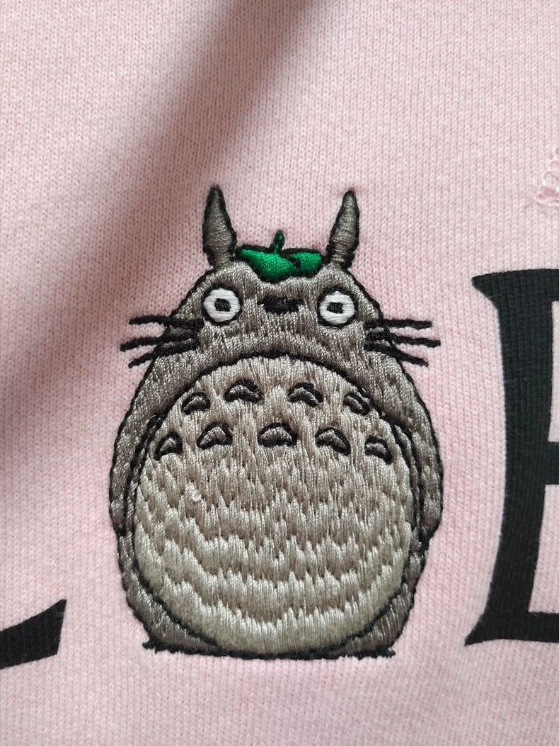 Loewe LOEWE Miyazaki Hayao's Totoro Pink Long-Sleeve Hooded Swea Size S / US 4 / IT 40 - 6 Thumbnail