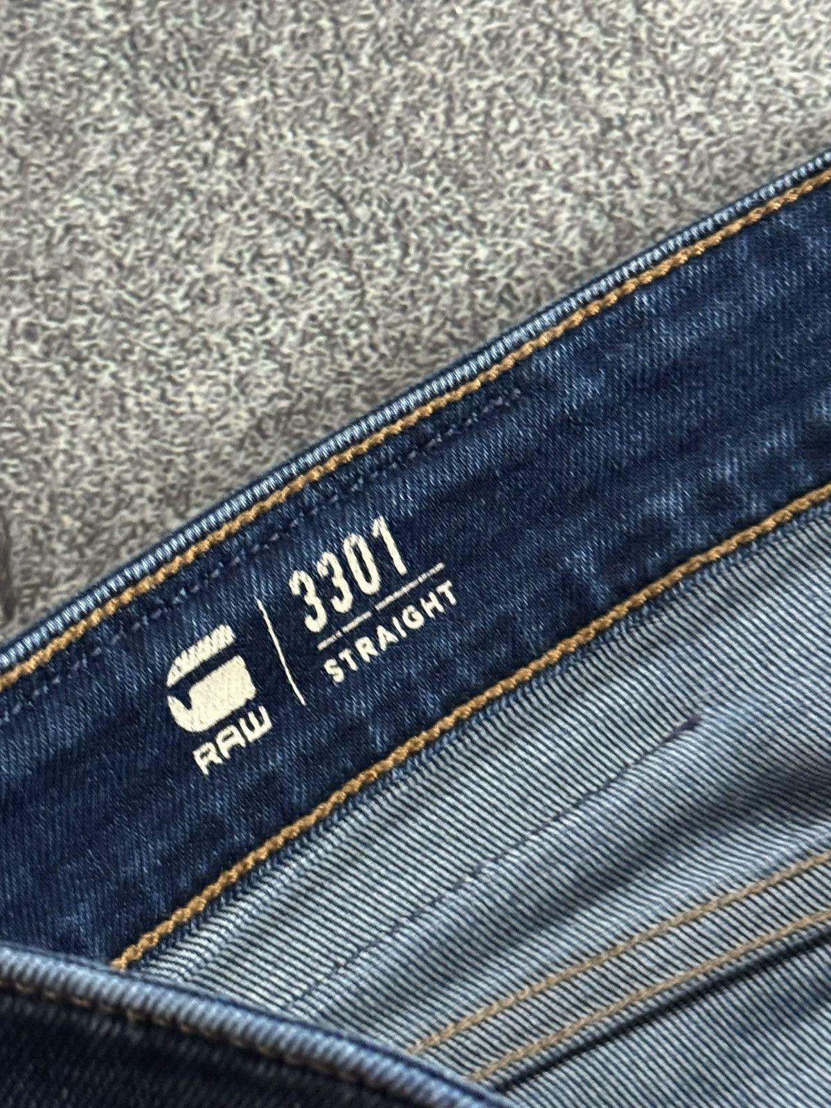 G-Star G star raw 34/32 3301 straight denim pants jeans trousers Size US 34 / EU 50 - 10 Thumbnail