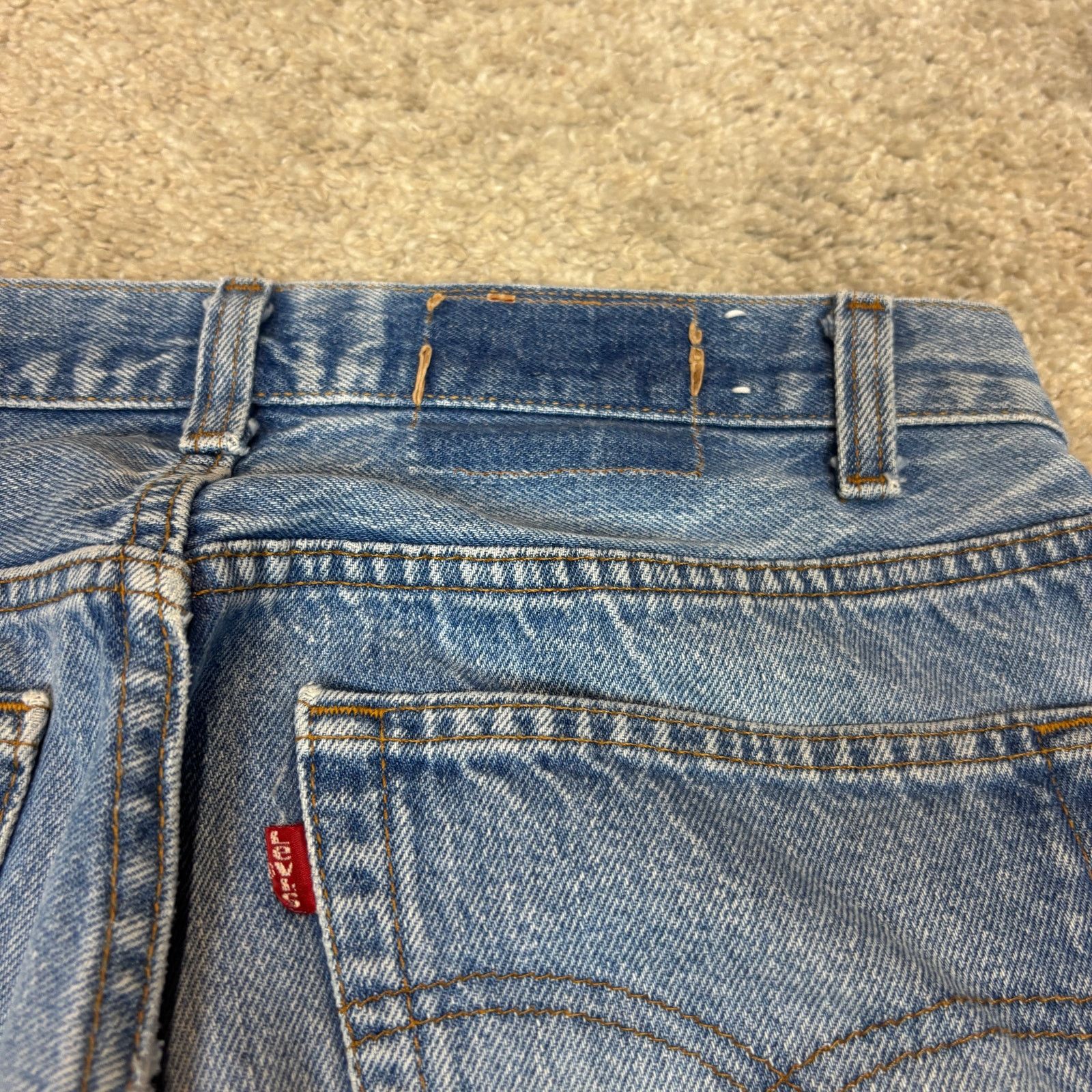 Levi's × Vintage Vintage 80s Levi's 501 Straight Leg Patch Jeans 32x32(30x29) Size US 30 / EU 46 - 4 Thumbnail
