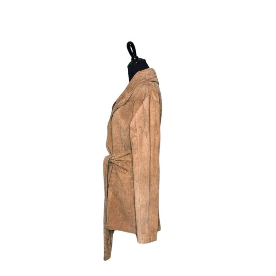 GOOSECRAFT Goosecraft beige tan leather suede belted coat size M Size M / US 6-8 / IT 42-44 - 7 Thumbnail