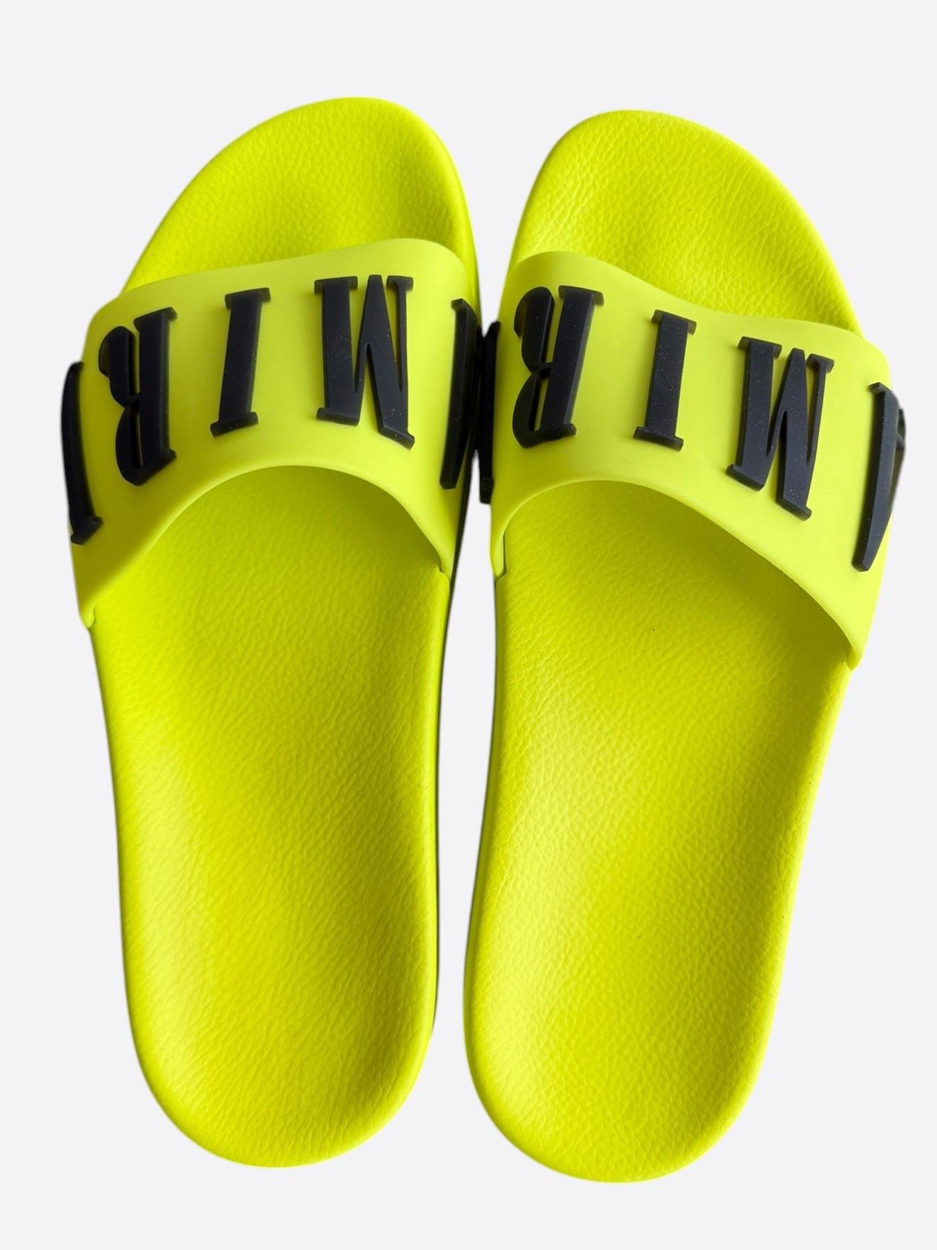 Amiri Amiri Yellow & Black Logo Rubber Slides Size US 9 / EU 42 - 4 Thumbnail
