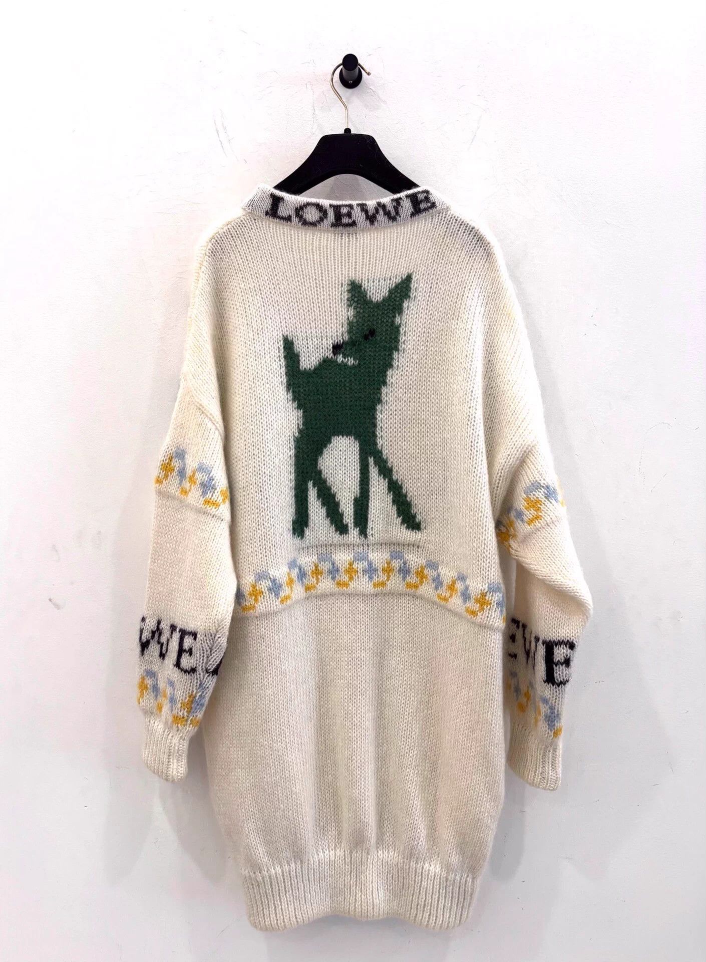 Loewe Loewe Deer Logo Mohair Cardigan XS White Size XS / US 0-2 / IT 36-38 - 3 Thumbnail
