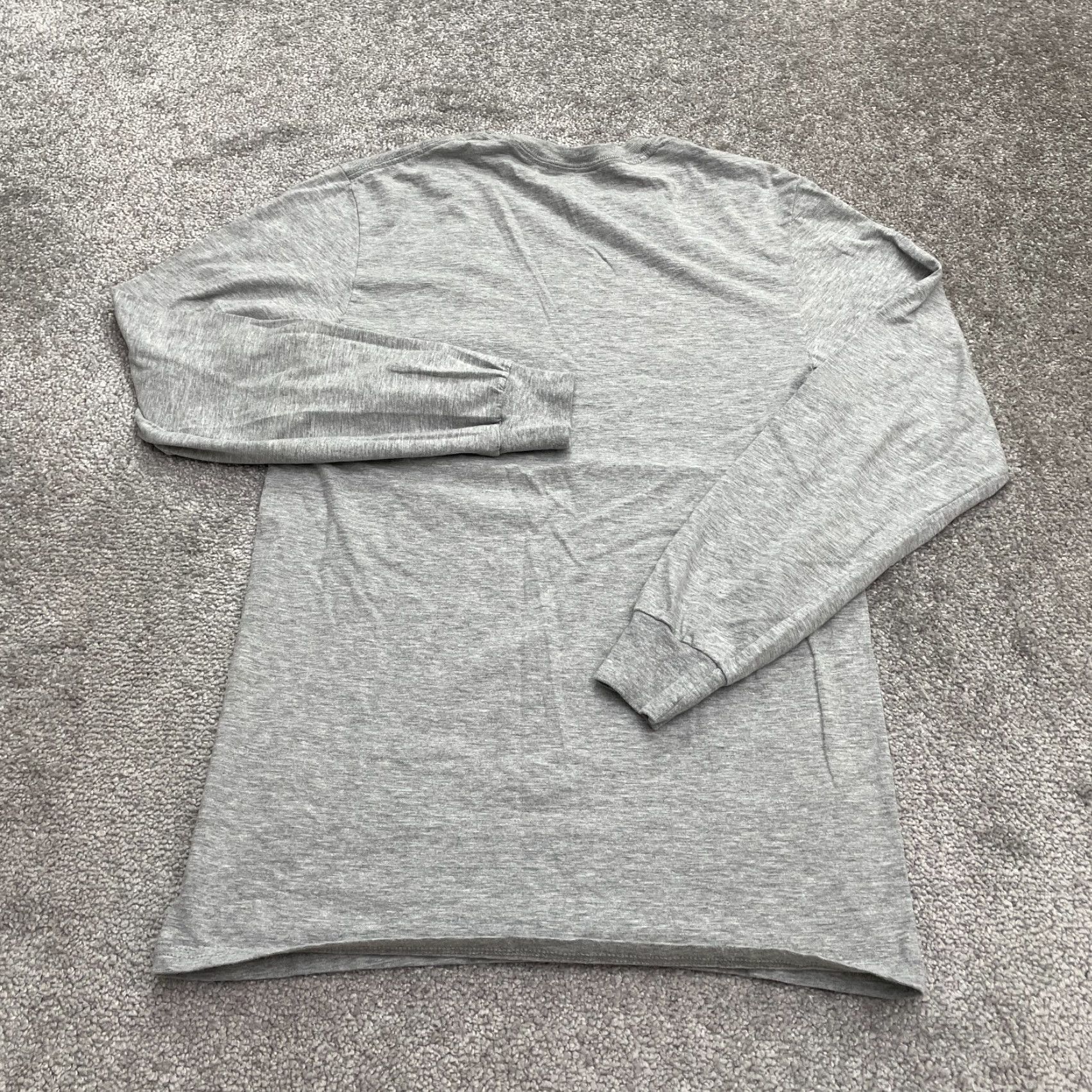 Fruit Of The Loom Fruit of the Loom Long Sleeve Shirt Unisex Small Gray Cotton Tee Classic Outdoor Size US S / EU 44-46 / 1 - 2 Thumbnail