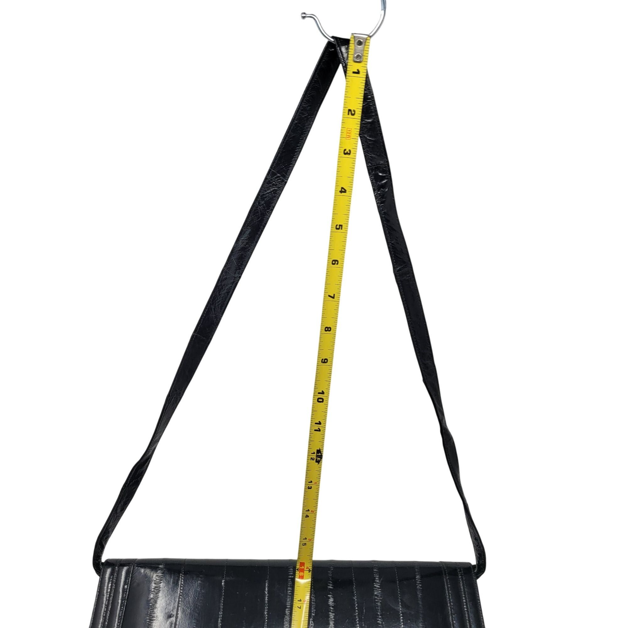 Vintage Vintage Womens Genuine Eel Skin Convertible Clutch Black Kor Size ONE SIZE - 12 Thumbnail