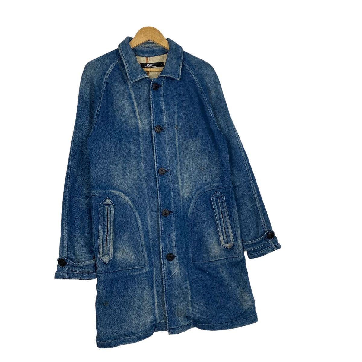 Blue Blue Japan × Indigo × Japanese Brand PLEIN INDIGO LONG JACKET Size US M / EU 48-50 / 2 - 4 Thumbnail