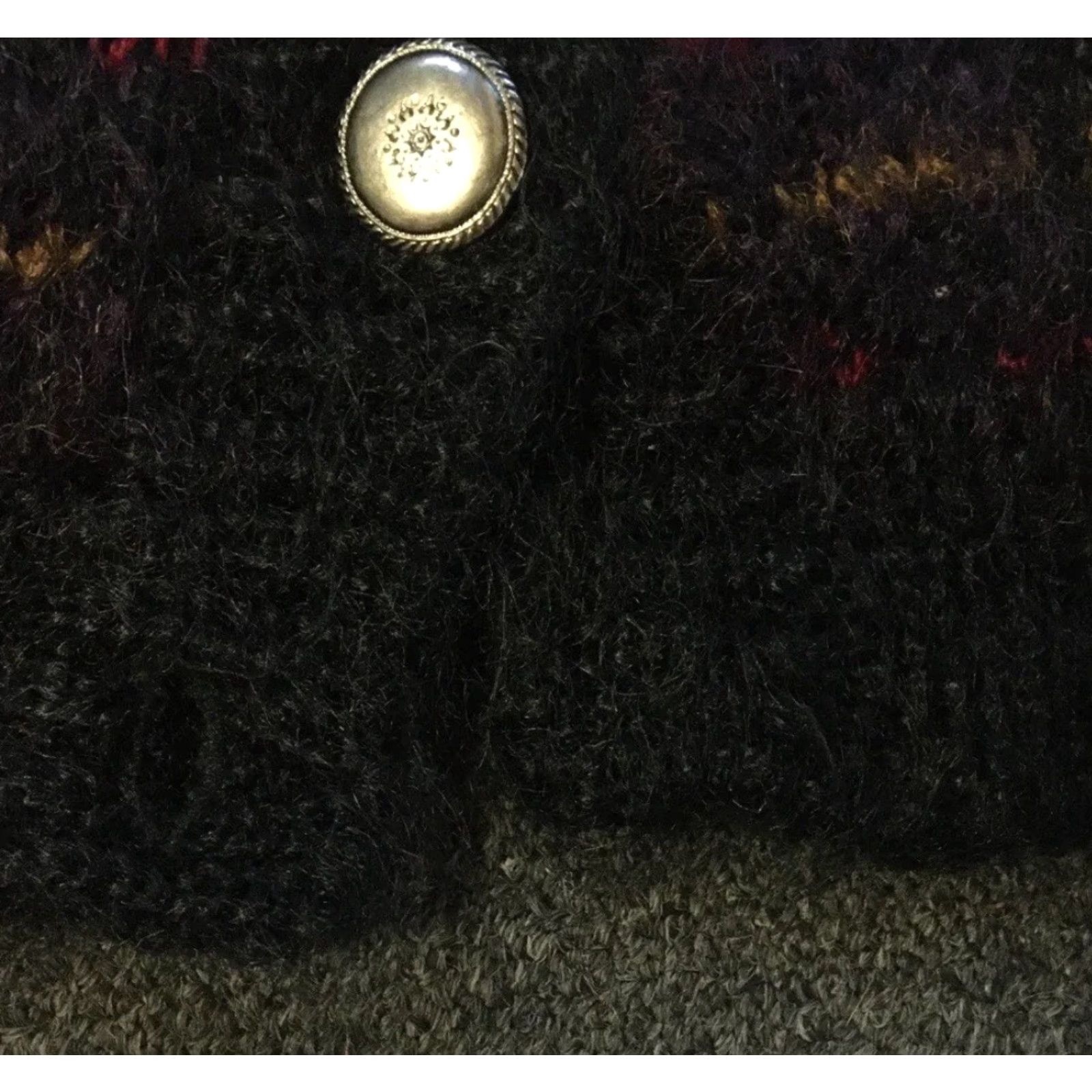 Vintage VINTAGE Susan Bristol Plaid Mohair Cardigan Sweater S Women Black 80s 90s Art Western Ski Heart Covered Keywords Apparel Size S / US 4 / IT 40 - 3 Thumbnail