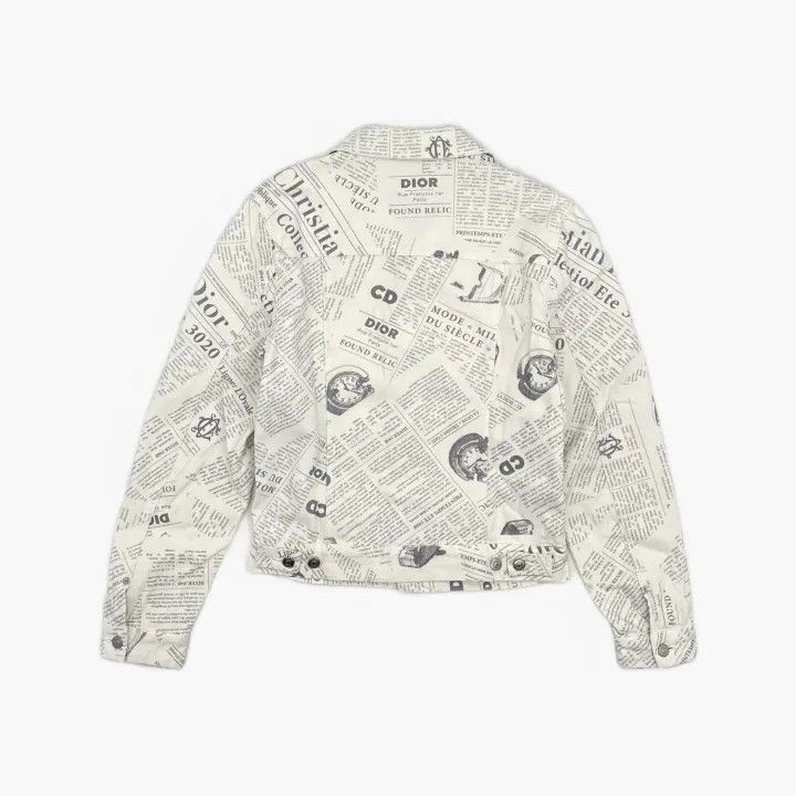 Dior Dior Dior Newspaper Print Long Sleeve Jacket 0079-2507 Size US S / EU 44-46 / 1 - 3 Thumbnail