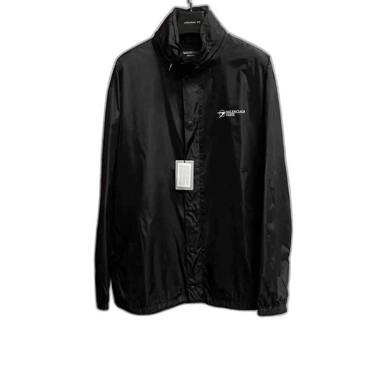 Balenciaga Black and White Logo Embroidered Jacket-2505 Size US L / EU 52-54 / 3 - 1 Thumbnail