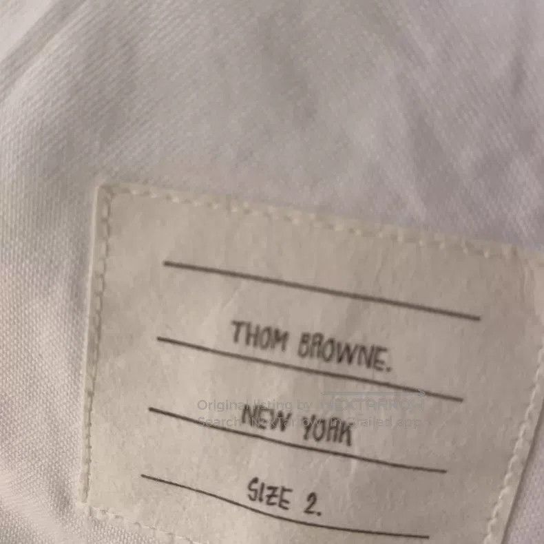 Thom Browne Thom Browne White Long Sleeve Shirt Size US M / EU 48-50 / 2 - 2 Thumbnail