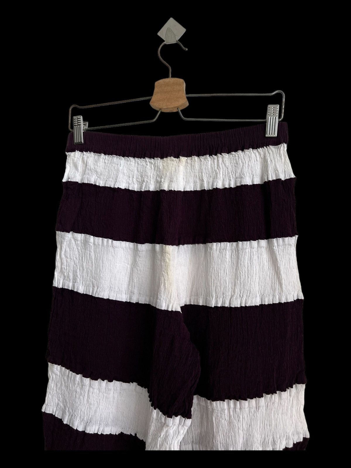 Issey Miyake Miyake TC Pleated Prisoner Striped Wide Leg Stretch Pants Size US 30 / EU 46 - 6 Thumbnail