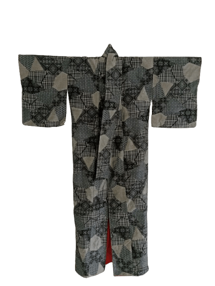 Japanese Brand Vintage Yukata Kimono Patchwork Motif Nice Style Size US L / EU 52-54 / 3 - 1 Thumbnail