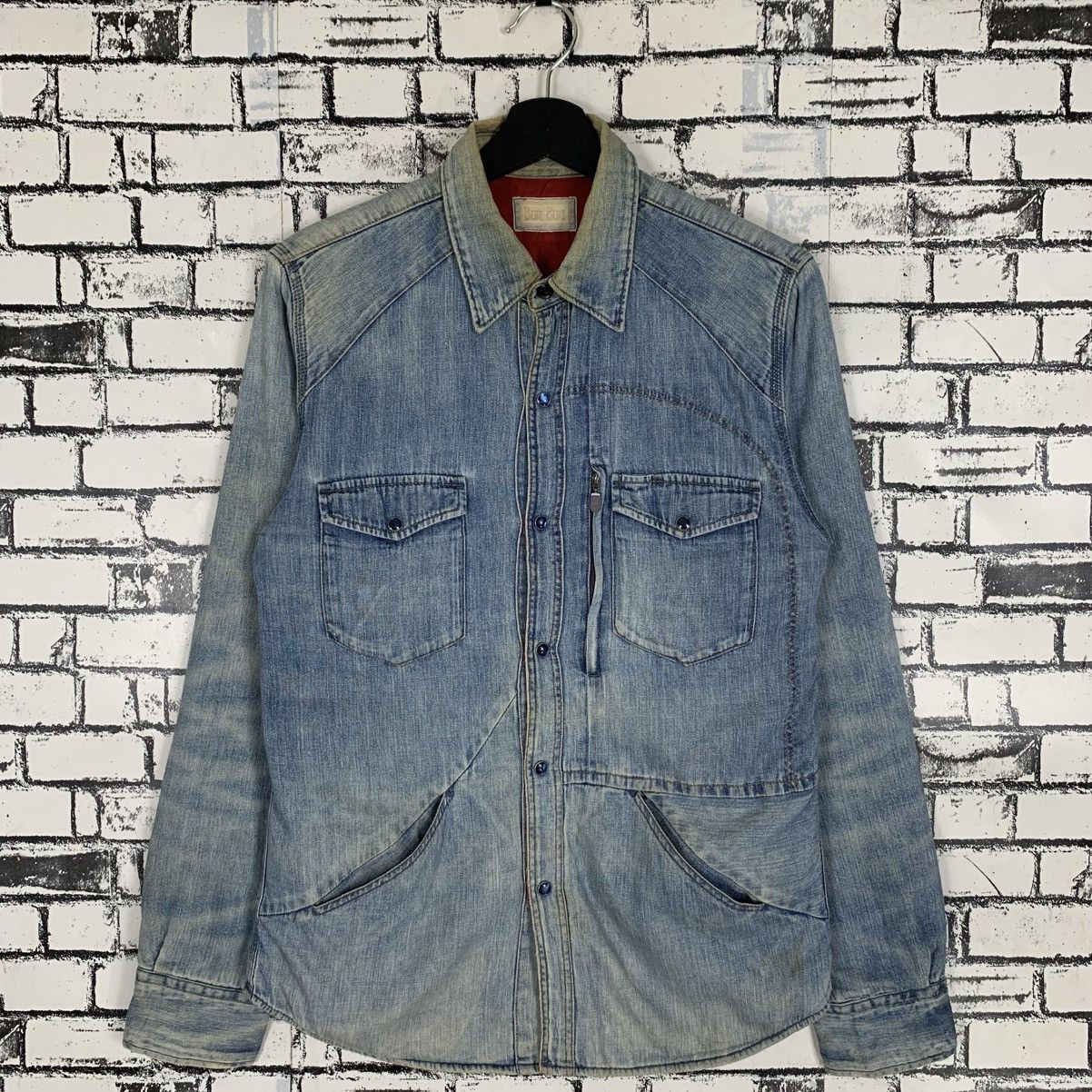 Blue Blue Japan × Vintage Vintage Blue Blue Denim Washed Faded Flannel Shirt Size US M / EU 48-50 / 2 - 1 Thumbnail
