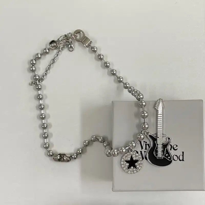 Jewelry × Vintage Grunge Jewelry Guitar Pendant Necklace Size ONE SIZE - 1 Thumbnail