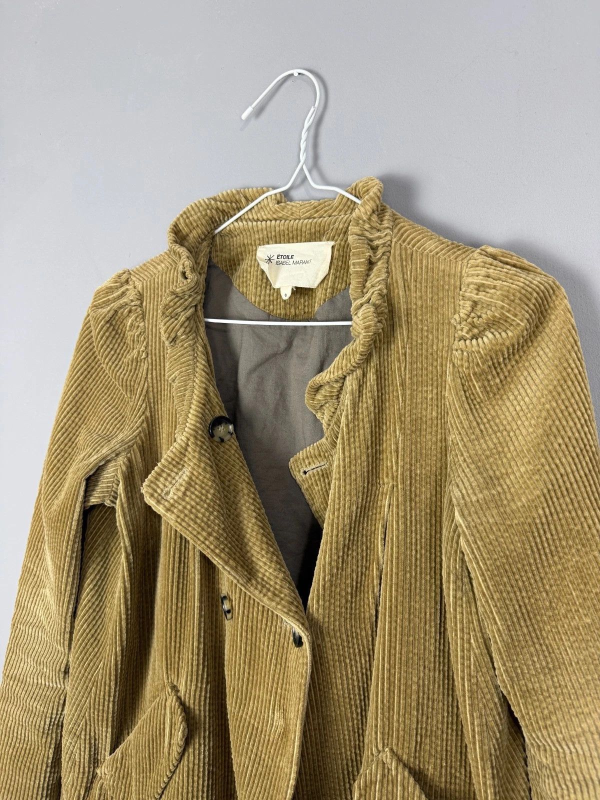 Isabel Marant Etoile Isabel Marant Étoile Corduroy Jacket Beige Double Breasted Size XS / US 0-2 / IT 36-38 - 2 Thumbnail