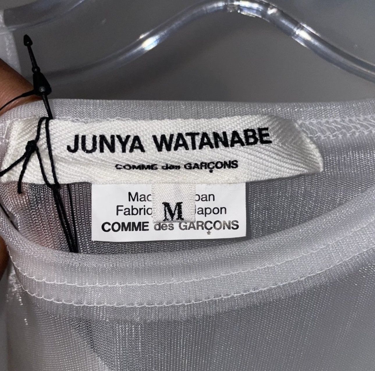 Junya Watanabe JUNYA WATANABE sheer white t-shirt transparent Size M / US 6-8 / IT 42-44 - 7 Thumbnail