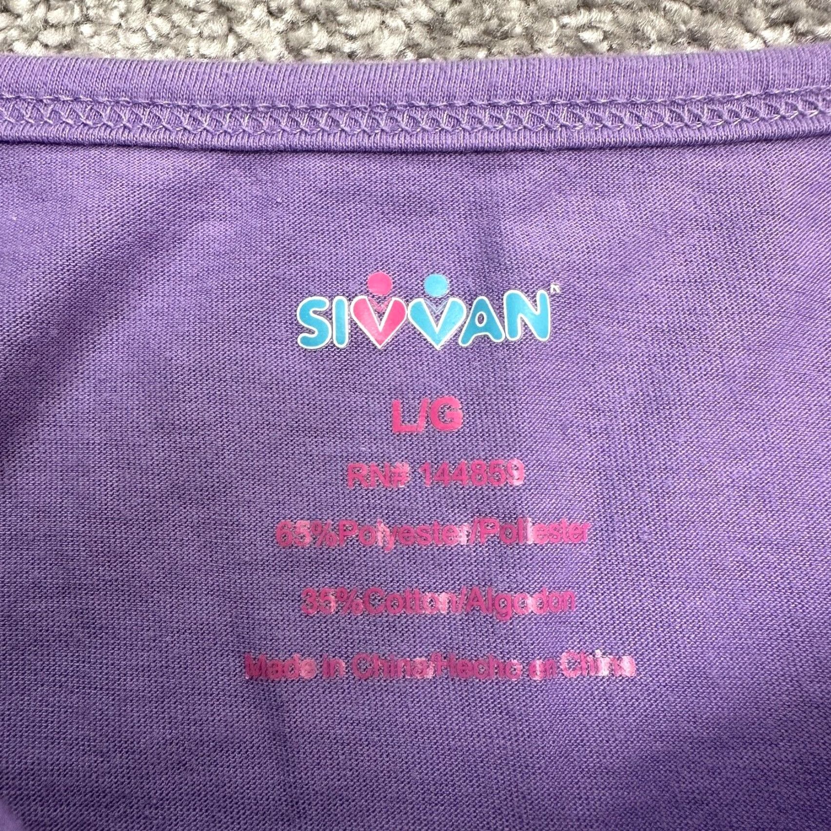 Vintage Sivvan Basic Crew T-Shirt Womens Large Purple Lavender Long Sleeve Casual Tee Size L / US 10 / IT 46 - 3 Thumbnail