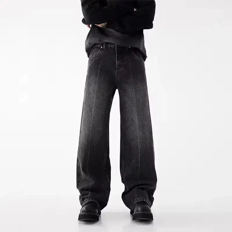 Japanese Brand Vintage Washed Black Micro Flare Straight Jeans Size US 30 / EU 46 - 5 Thumbnail