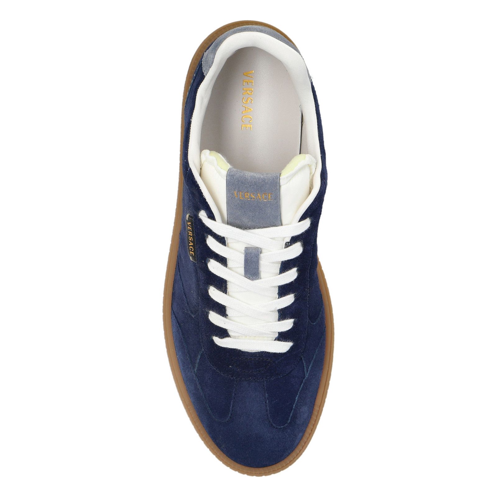 Versace VERSACE Greca Navy Blue Suede Sneakers New And Authentic (Me Size US 9 / EU 42 - 5 Thumbnail