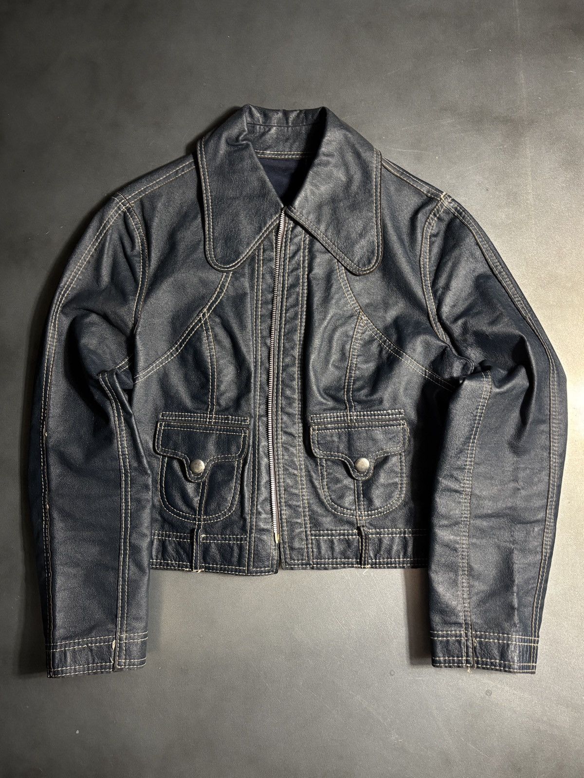 Vintage True Vintage Ricky Jacket Reversible Crop Two Tone Trucker Size US XS / EU 42 / 0 - 3 Thumbnail